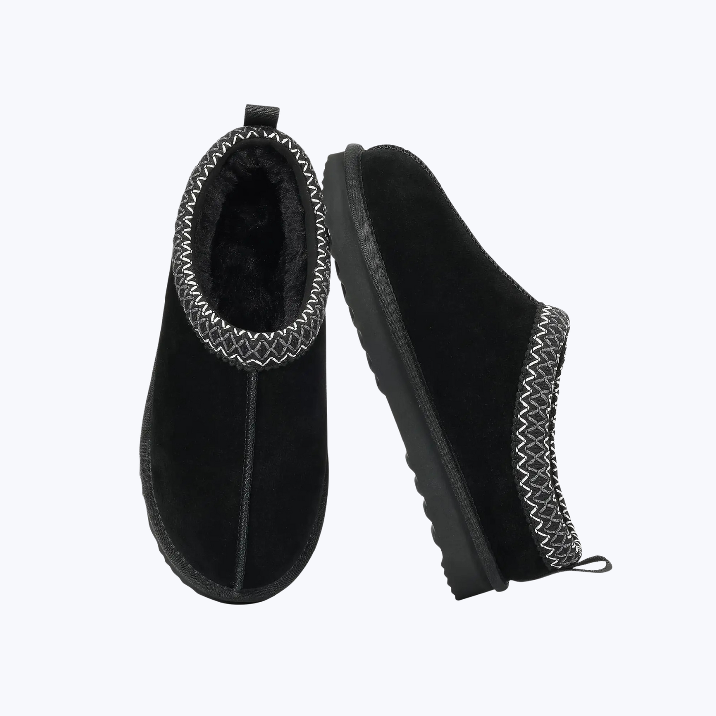 Mules d'hiver en daim