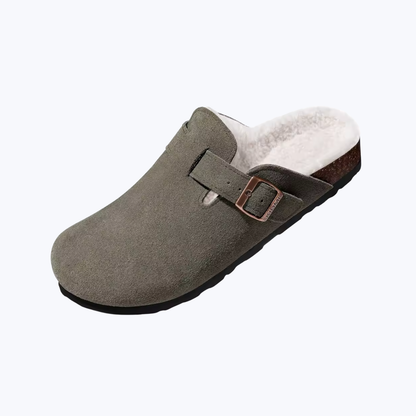 Mules en Suédine fourrées