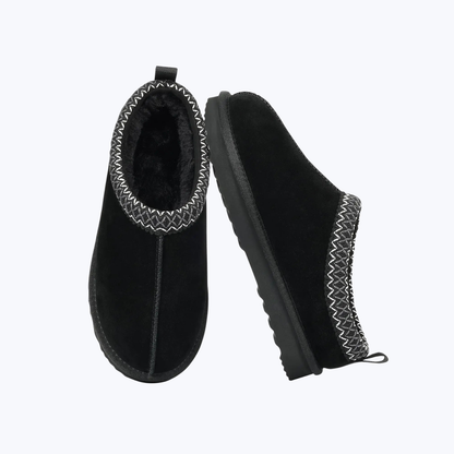 Mules d'hiver en daim