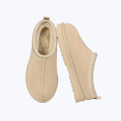 Mules d'hiver en daim